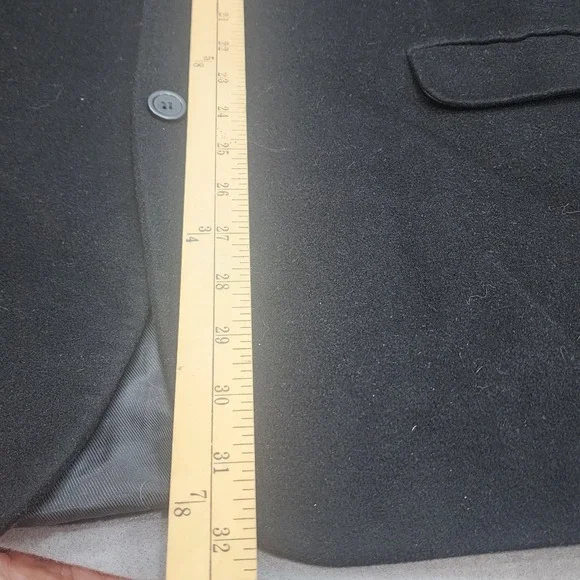 Andrew Fezza Blazer Black 100% Cashmere 3-Button Sport Coat Mens 42R